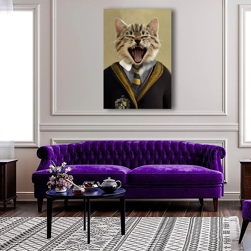 Harry Potter Huffal Puff- Custom Pet Portrait